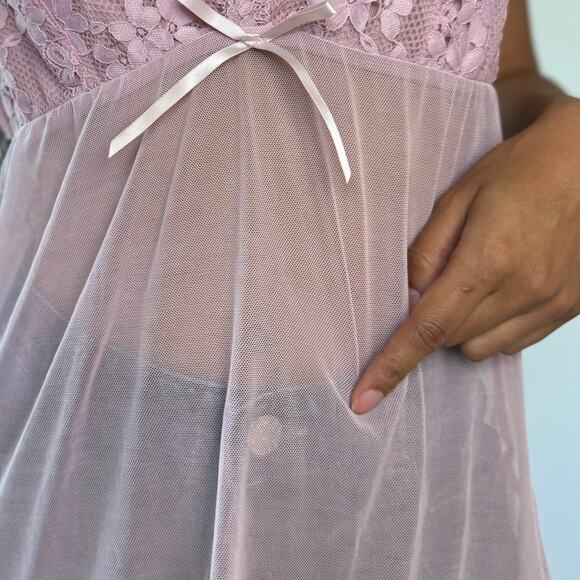 Vintage Pink Lace Babydoll Cami (M/L) - Picture 10 of 11